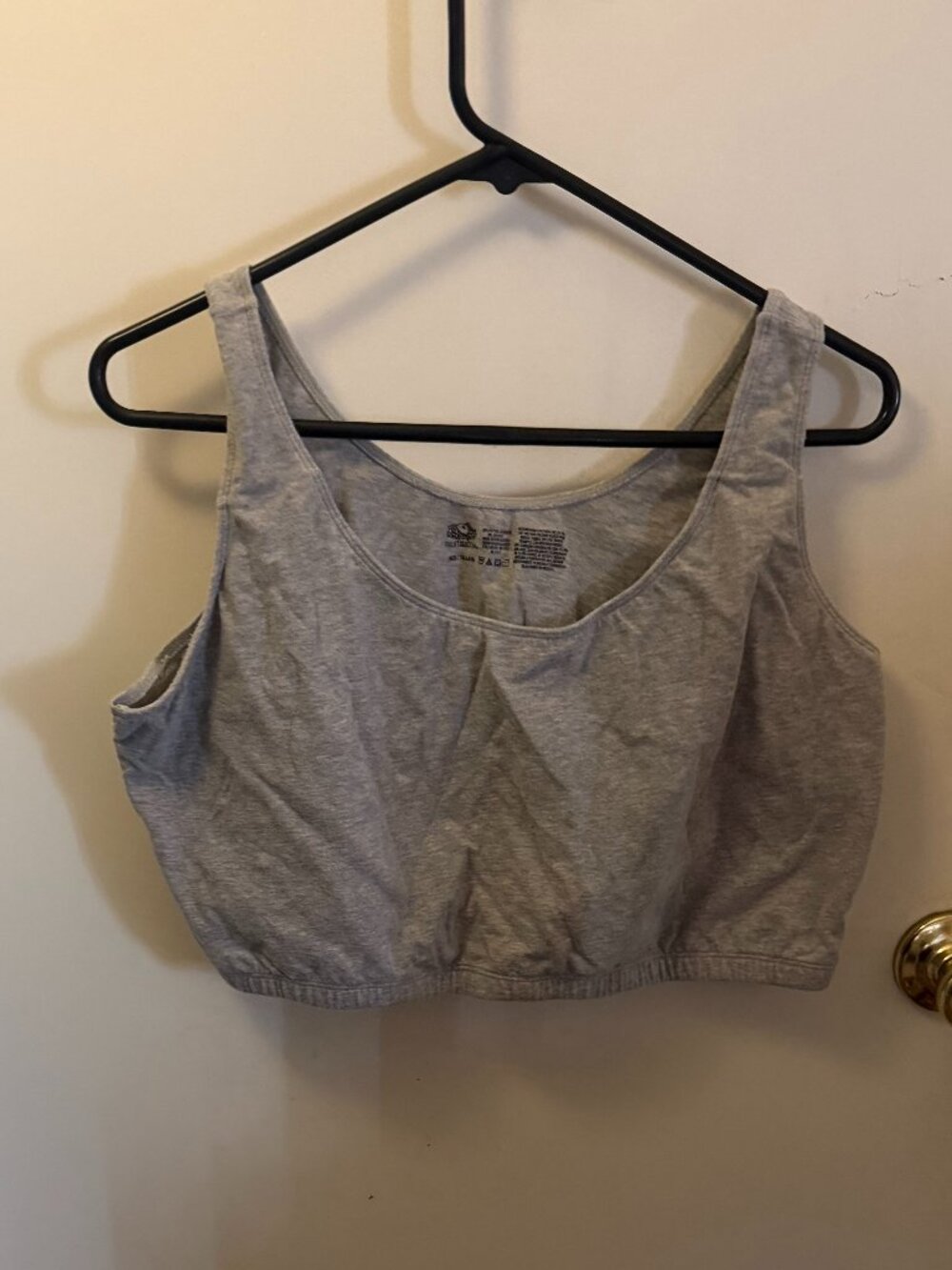Fruit of the Loom Gray Sports Bra W XL